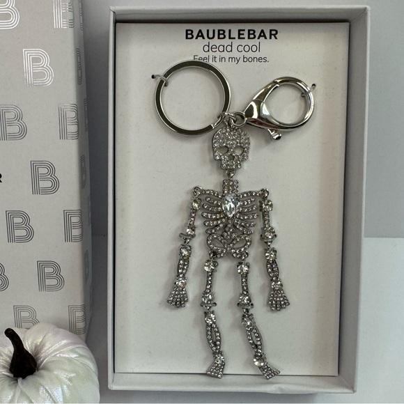 ☠️ BaubleBar Crystal Skeleton Keychain/Bag Charm - Picture 1 of 1